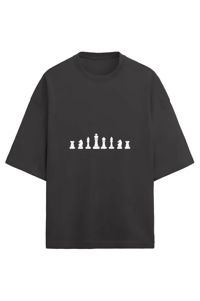Unisex Oversized Chess Print T-Shirt