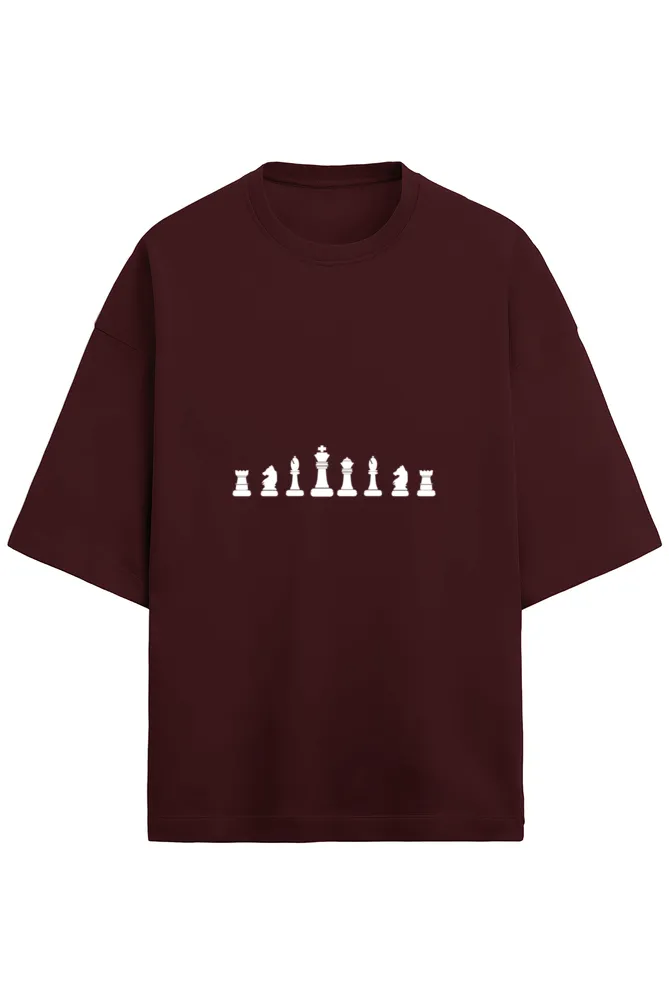 Unisex Oversized Chess Print T-Shirt