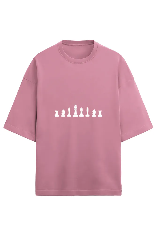 Unisex Oversized Chess Print T-Shirt