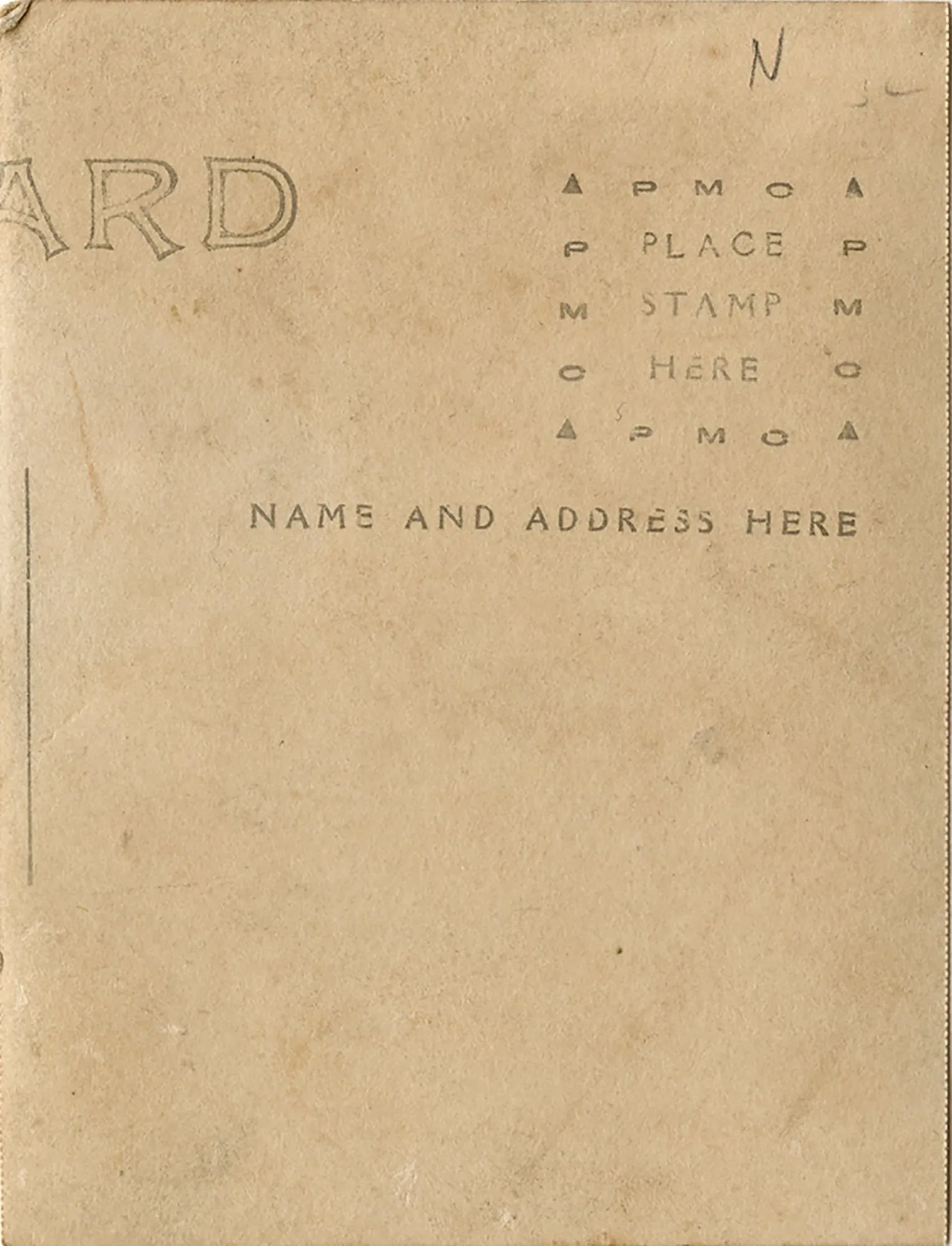 Untitled [two hat-wearing men perched behind painted panel of flying rocket]
