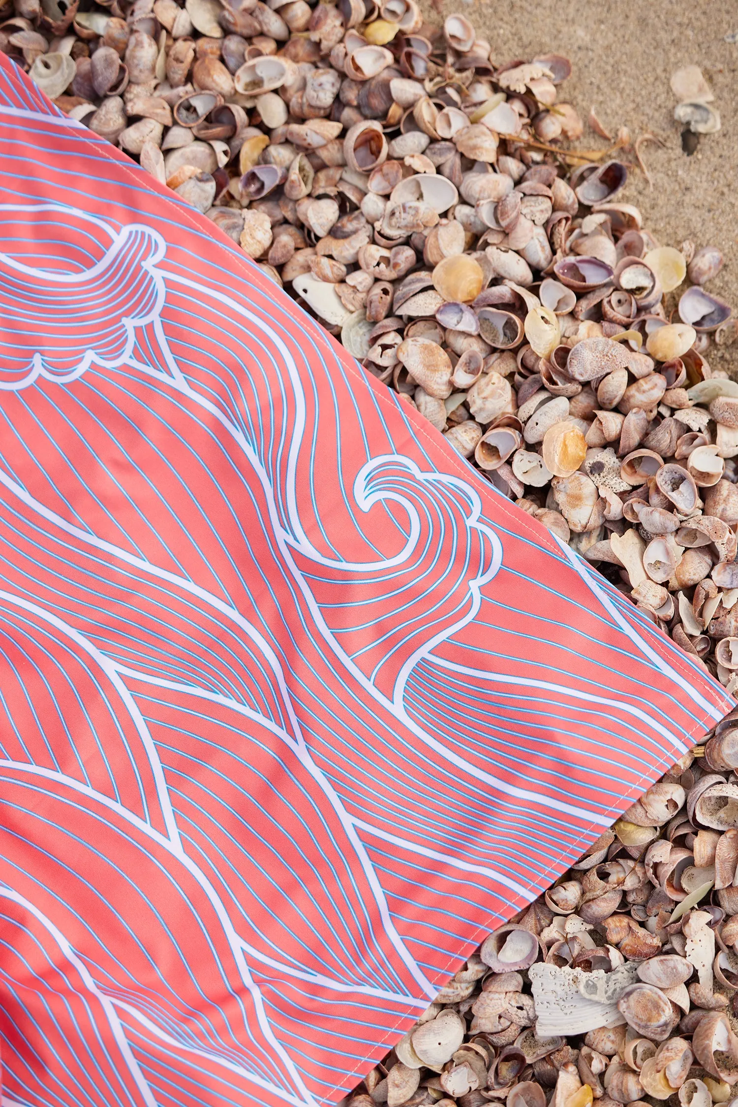 UPF 50 Beach Towel/Wrap - Peach Wave