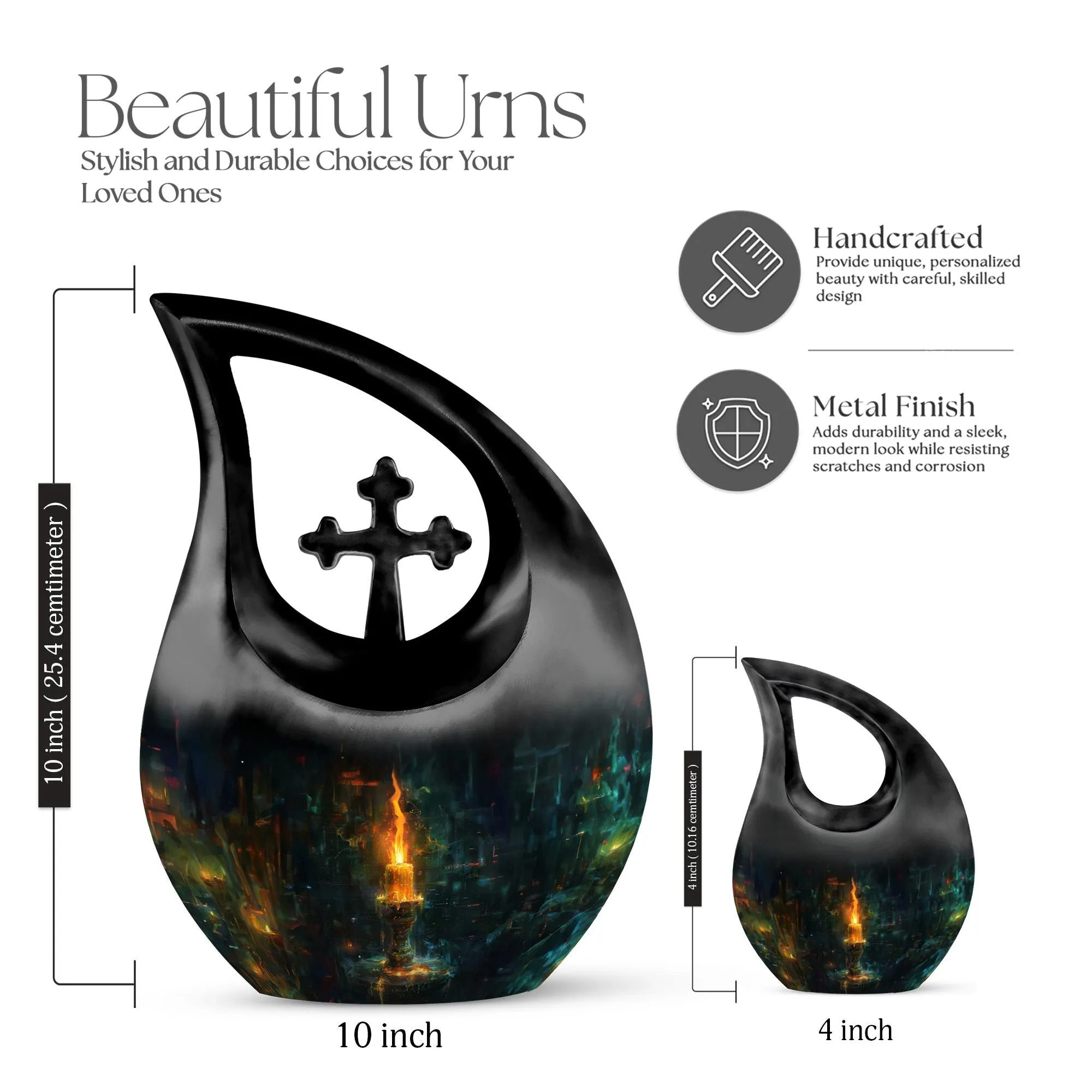 Urban Mystique Cross Drop - A Distinct Memory Vessel for Ashes