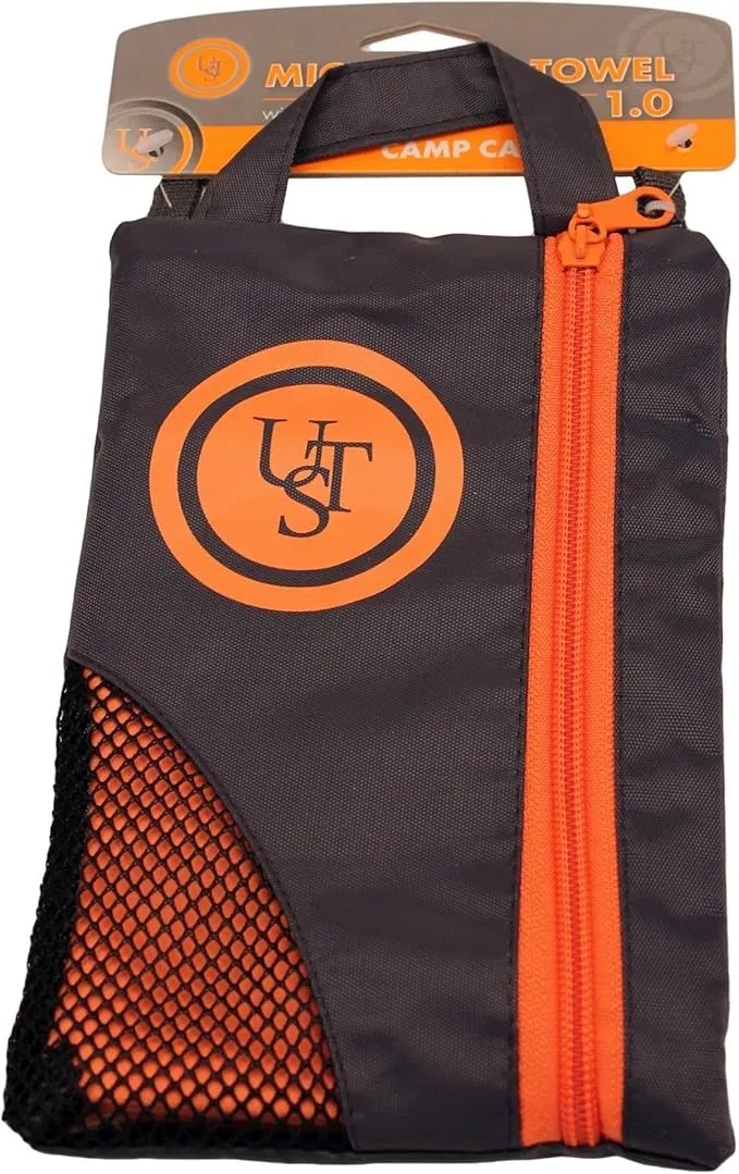 UST Microfiber Towel with Absorbent, Quick Dry Material and Lightweight Carry Bag for Sports, Gym, Camping, Backpacking, Kayaking, Hiking and Outdoor Survival