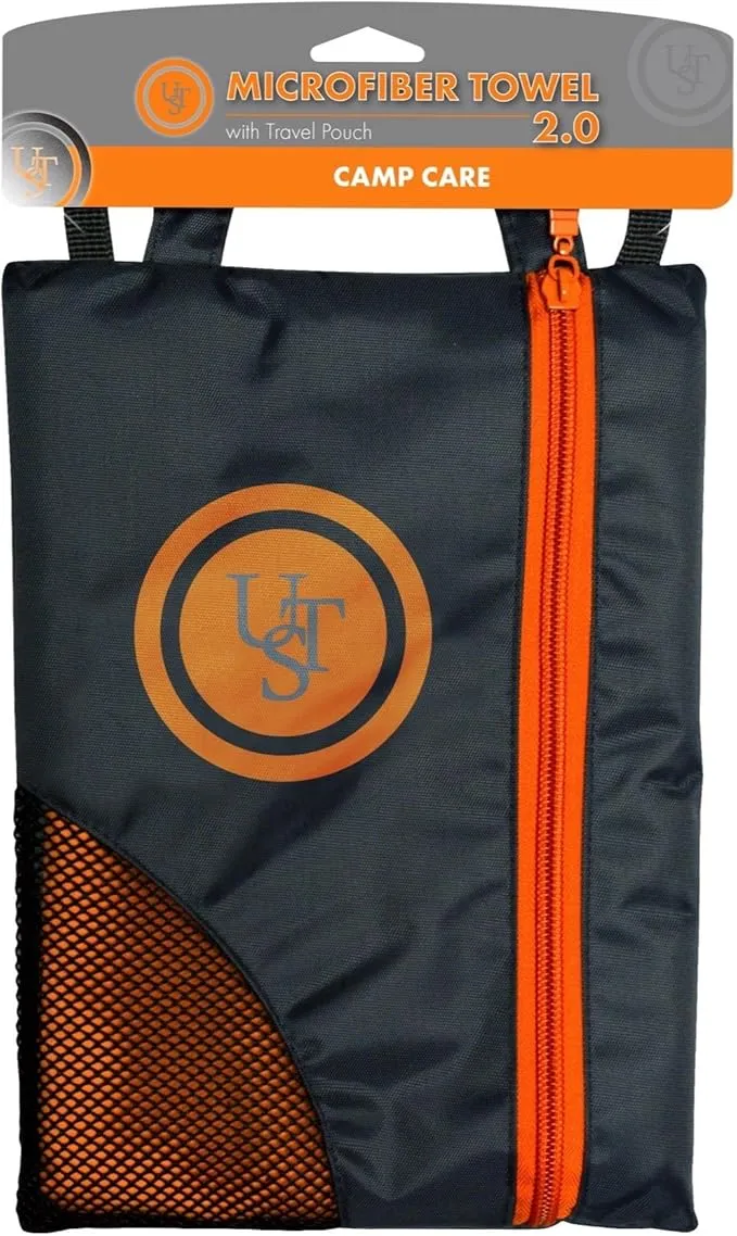 UST Microfiber Towel with Absorbent, Quick Dry Material and Lightweight Carry Bag for Sports, Gym, Camping, Backpacking, Kayaking, Hiking and Outdoor Survival