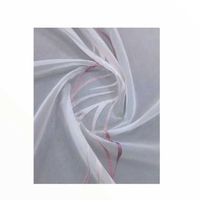 Verdi Fancy Voile Waves Pink 20666 Collection 300 cm