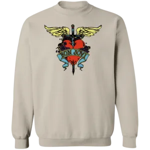 Vintage Bon Jovi Crewneck - Retro Rock Band - Gildan