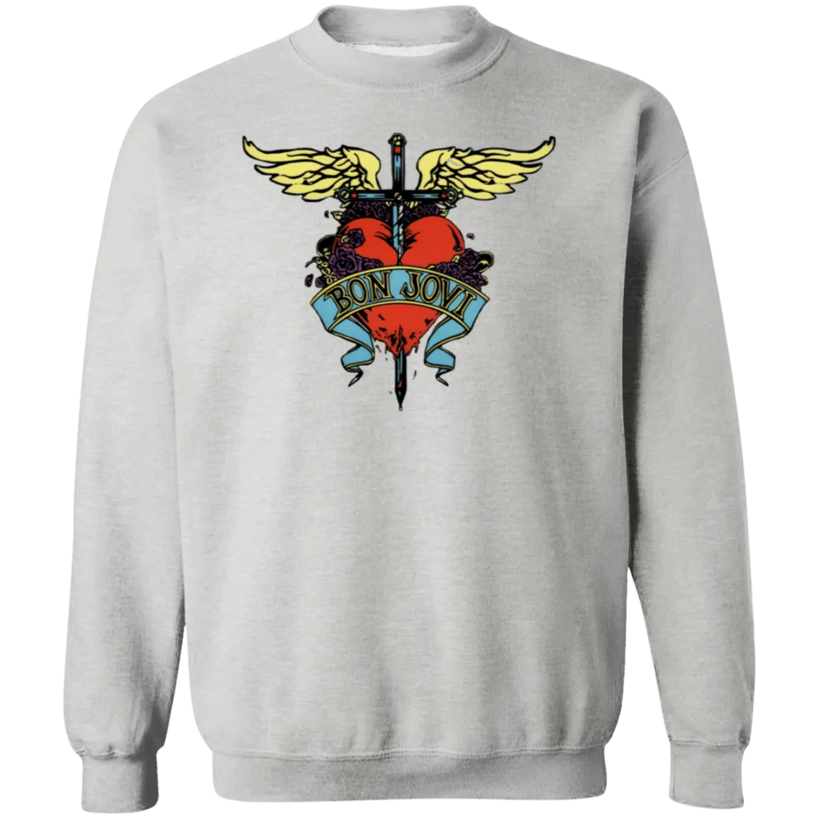 Vintage Bon Jovi Crewneck - Retro Rock Band - Gildan
