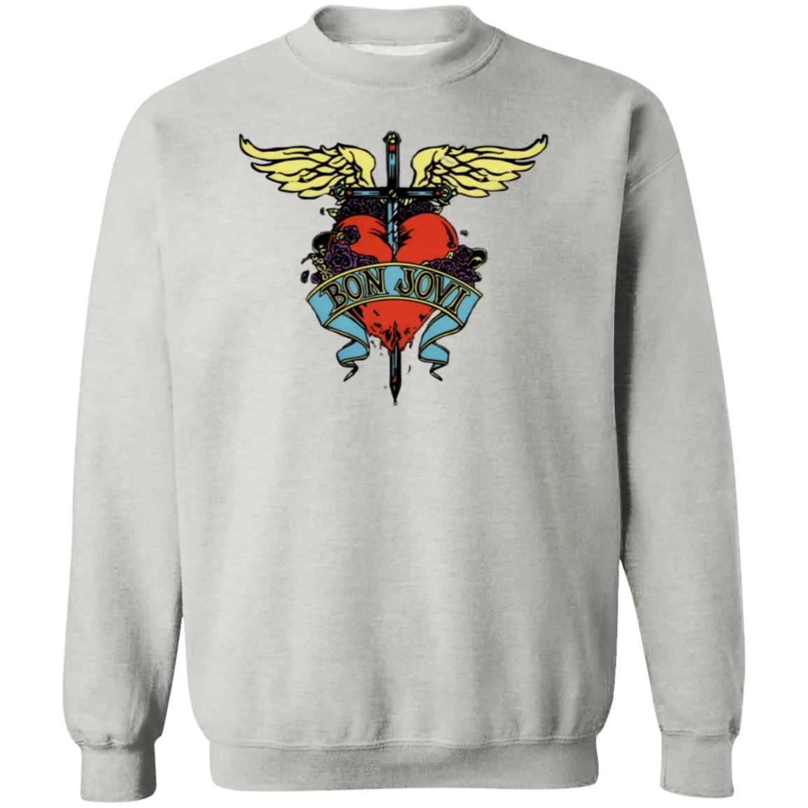 Vintage Bon Jovi Crewneck - Retro Rock Band - Gildan