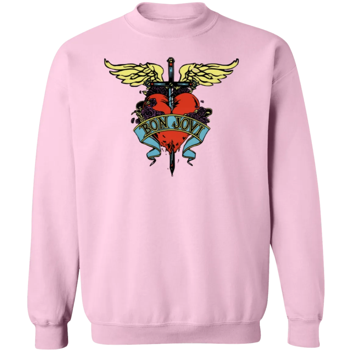 Vintage Bon Jovi Crewneck - Retro Rock Band - Gildan