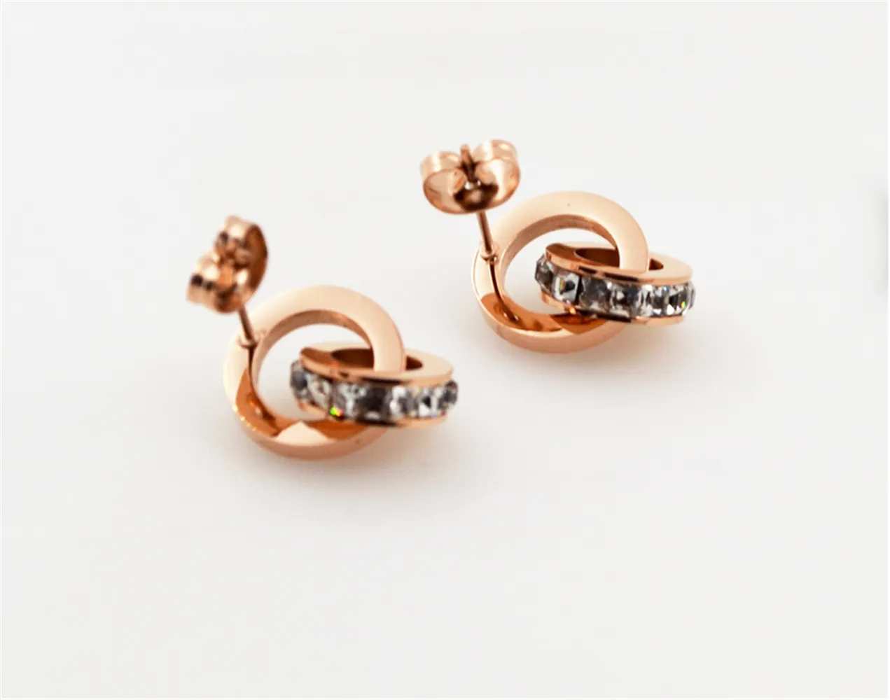 Vintage Cubic Zirconia Hoops Earrings