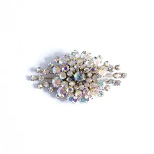 Vintage Judy Lee Sparkly Aurora Borealis Rhinestone Spray Style Brooch