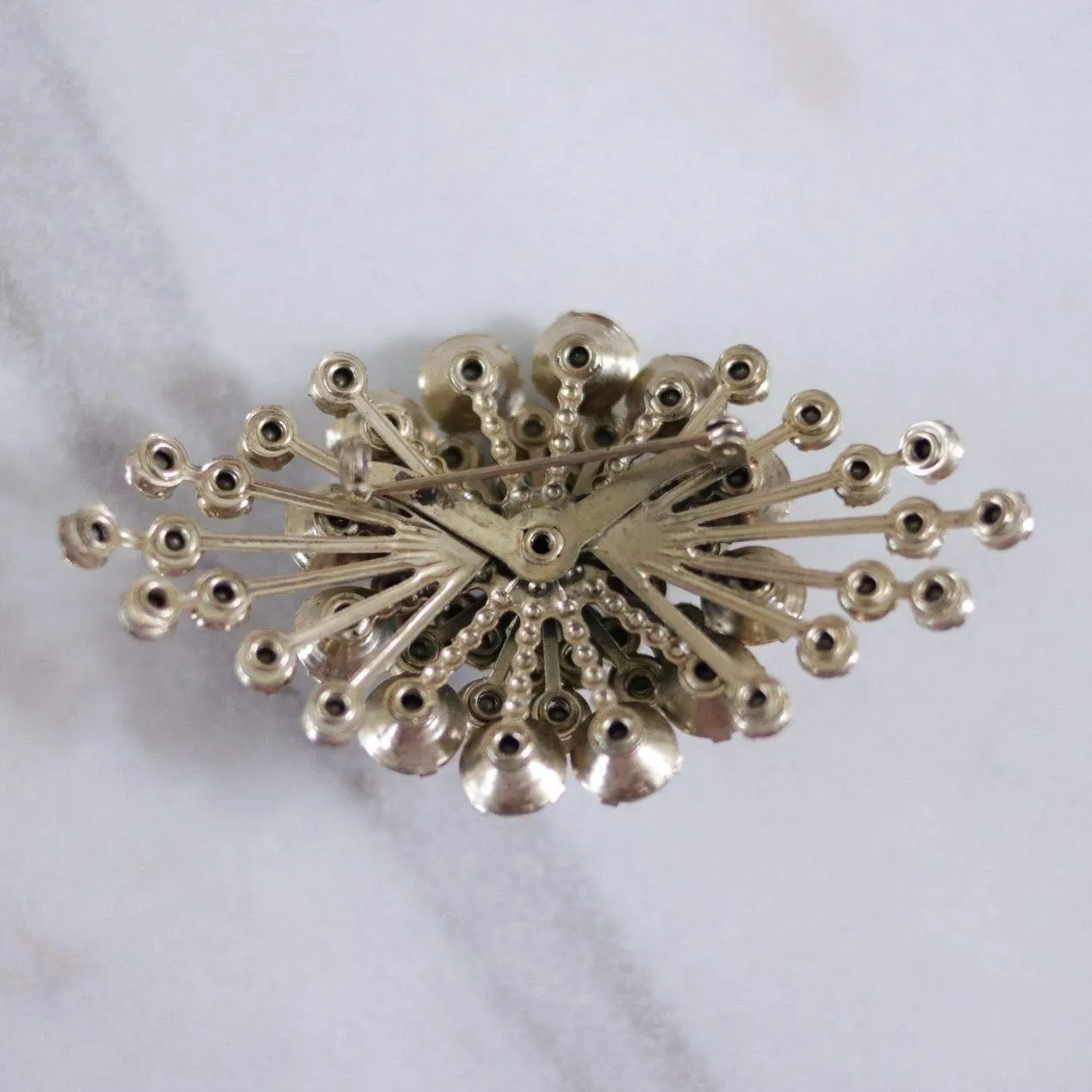 Vintage Judy Lee Sparkly Aurora Borealis Rhinestone Spray Style Brooch