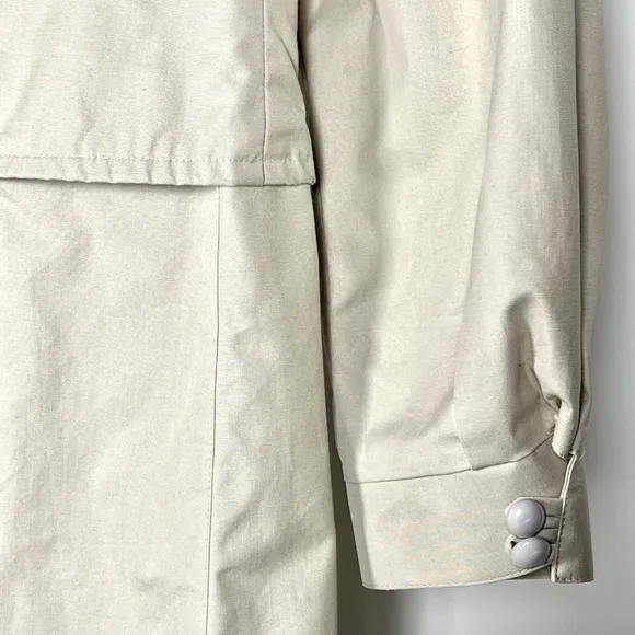 Vintage London Fog Maincoats Tan Rain Trench Coat Womens Size 12