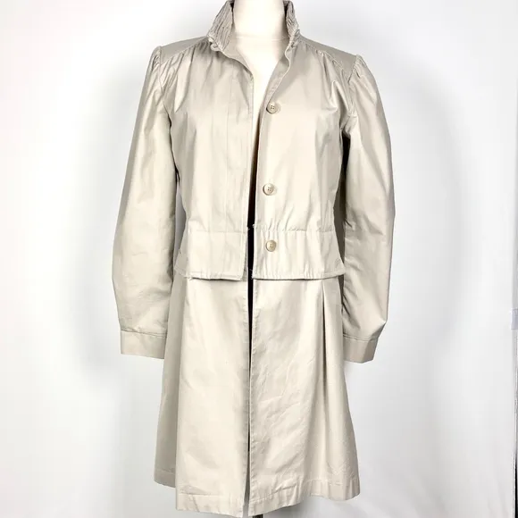 Vintage London Fog Maincoats Tan Rain Trench Coat Womens Size 12