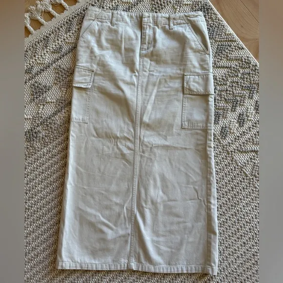 Vintage Old Navy Cargo Maxi Skirt 100% Cotton Size 6 Streetwear Retro Summer