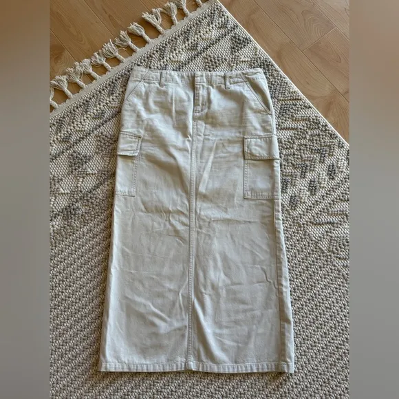 Vintage Old Navy Cargo Maxi Skirt 100% Cotton Size 6 Streetwear Retro Summer