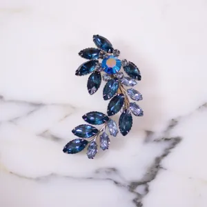 Vintage Radiant Blue Spray Style Brooch
