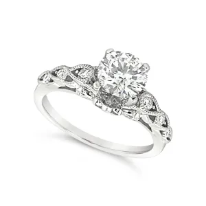 Vintage Style Milgrain Edge Engagement Mounting