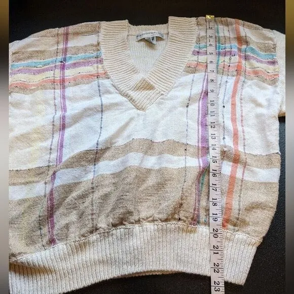Vintage Tony Lambert Collections Sweater Oversized Knit Preppy Pullover Small