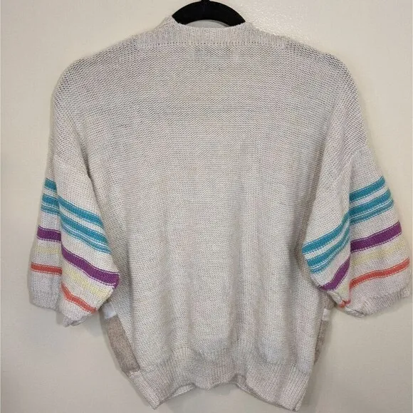 Vintage Tony Lambert Collections Sweater Oversized Knit Preppy Pullover Small