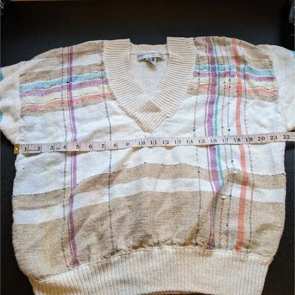 Vintage Tony Lambert Collections Sweater Oversized Knit Preppy Pullover Small