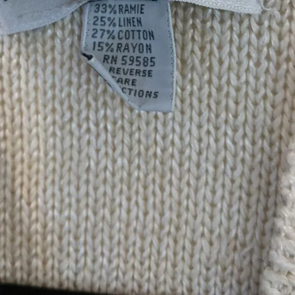 Vintage Tony Lambert Collections Sweater Oversized Knit Preppy Pullover Small