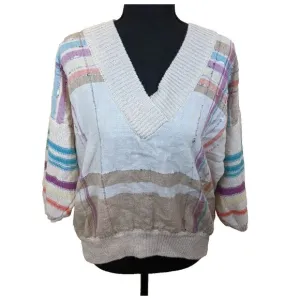 Vintage Tony Lambert Collections Sweater Oversized Knit Preppy Pullover Small