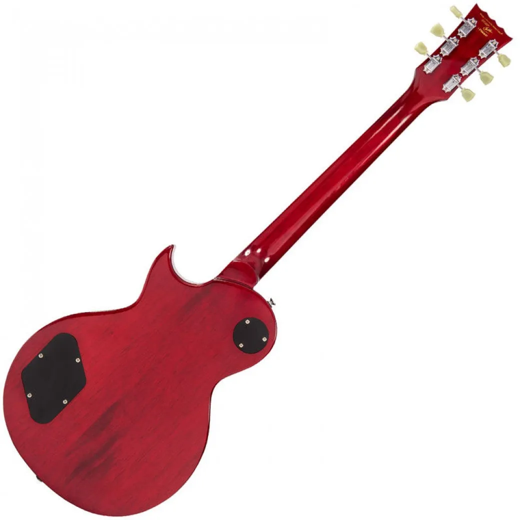 VINTAGE V100T REISSUED ELECTRIC GUITAR ~ FLAMED TRANS WINE RED