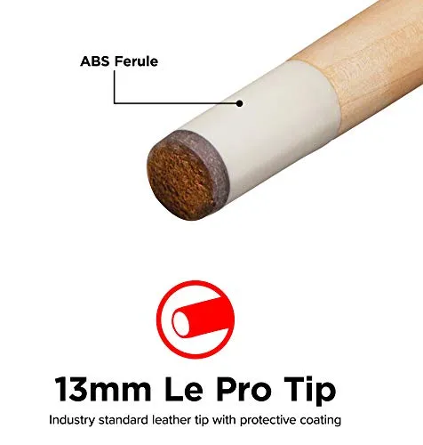 Viper Commercial/House 57" 1-Piece Canadian Maple Billiard/Pool Cue, 20 Ounce
