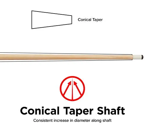 Viper Commercial/House 57" 1-Piece Canadian Maple Billiard/Pool Cue, 20 Ounce