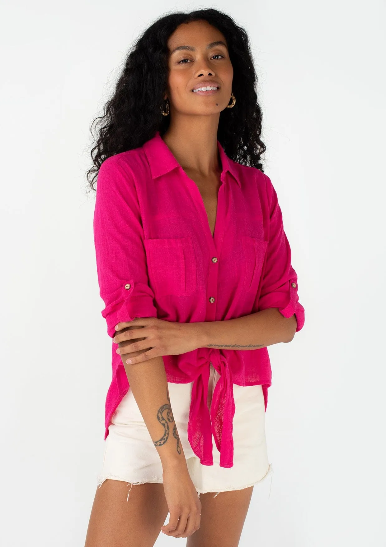 Weekend Tie Front Shirt
