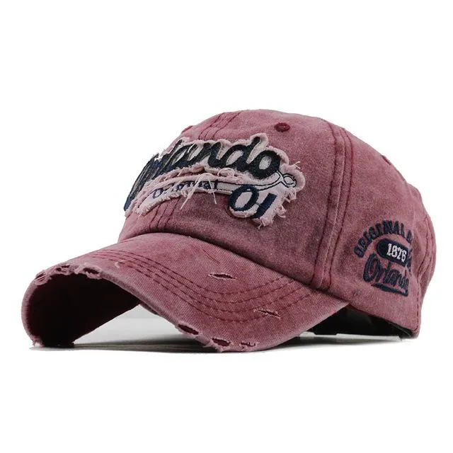 West Louis™ Vintage Gorras Letter Baseball CapS