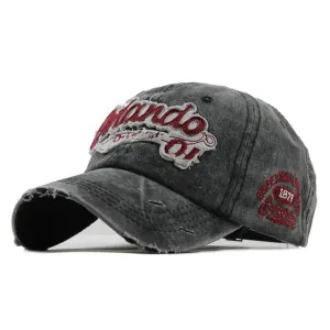 West Louis™ Vintage Gorras Letter Baseball CapS