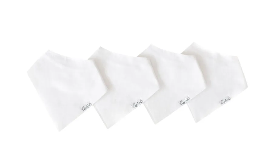 White Basics Bandana Bib Set 4PK