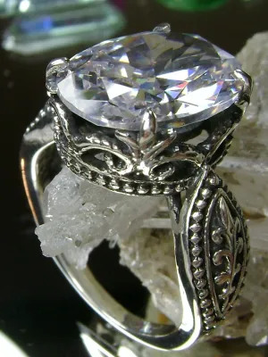 White Cubic Zirconia (CZ) Gothic Ring #D133
