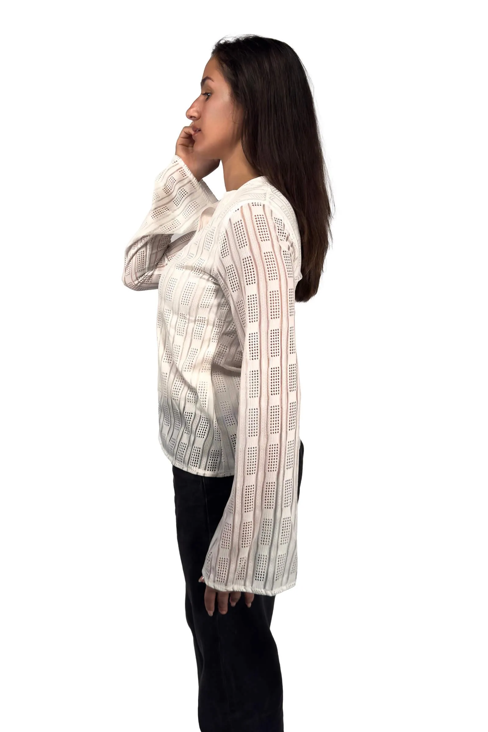 White Knit Breeze Top