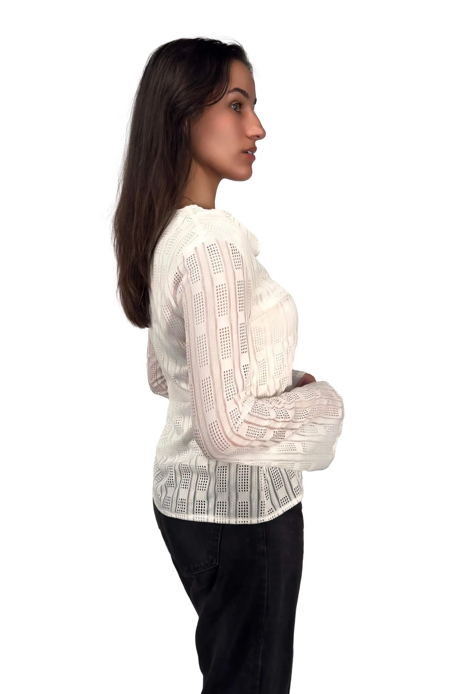 White Knit Breeze Top