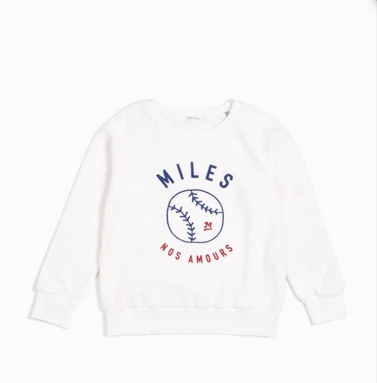 White Terry Sweatshirt