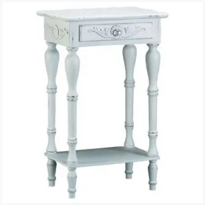 White Wood End Side Table Cottage style 10034353 Free Shipping