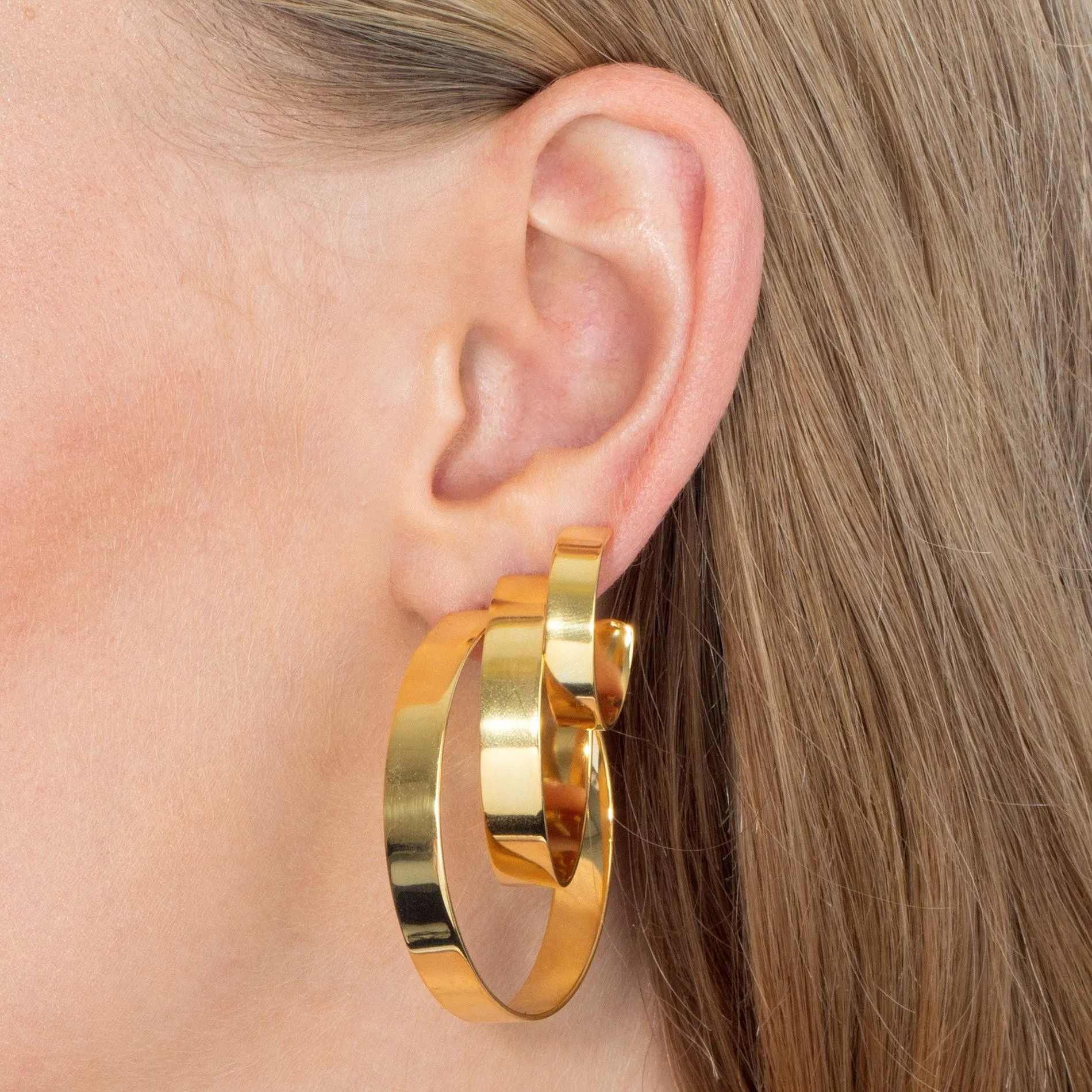 Wide Hoop Earring Combo Set