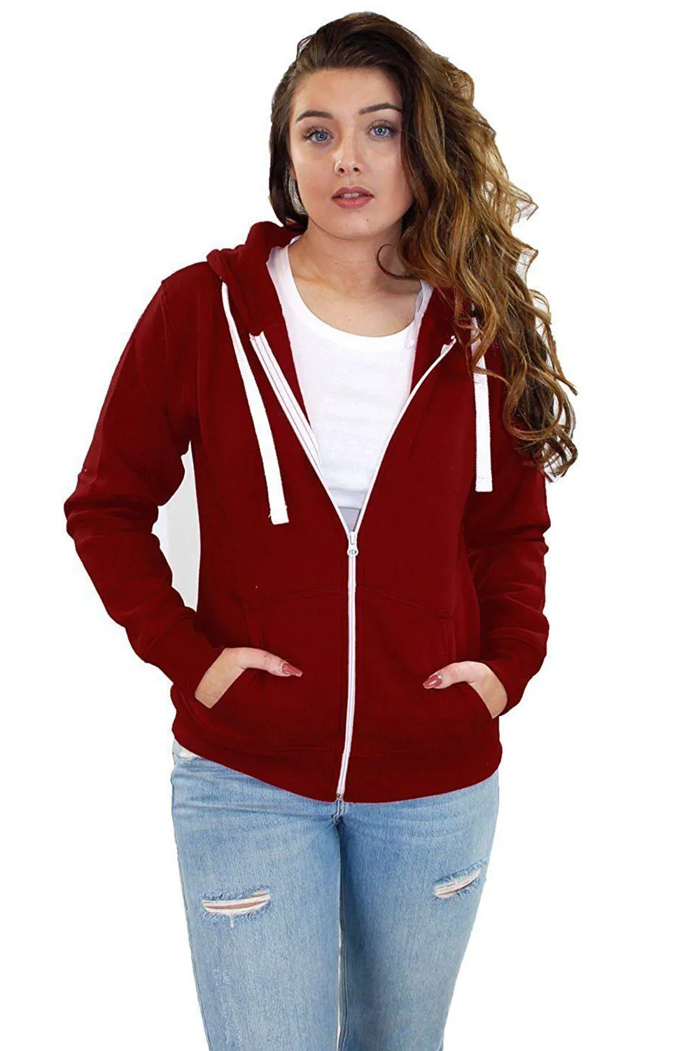 Women Plain Soft Fleece Hoodie