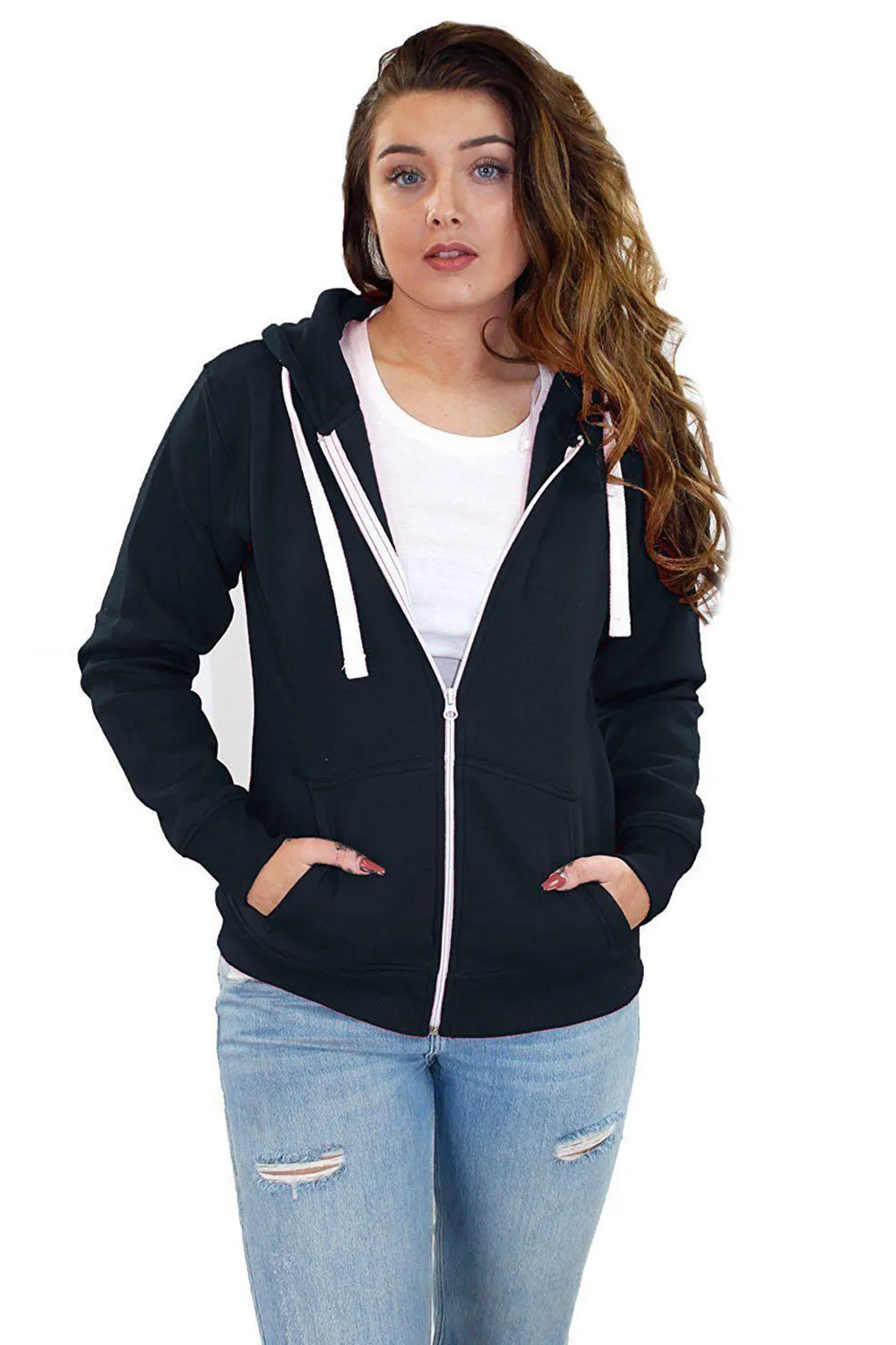 Women Plain Soft Fleece Hoodie