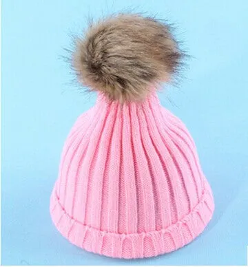Women Spring Winter Hats Beanies Knitted Cap Crochet Hat Rabbit Fur Ear Protect Casual Cap