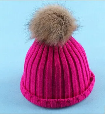Women Spring Winter Hats Beanies Knitted Cap Crochet Hat Rabbit Fur Ear Protect Casual Cap