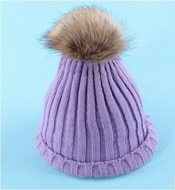 Women Spring Winter Hats Beanies Knitted Cap Crochet Hat Rabbit Fur Ear Protect Casual Cap