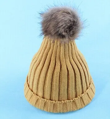 Women Spring Winter Hats Beanies Knitted Cap Crochet Hat Rabbit Fur Ear Protect Casual Cap