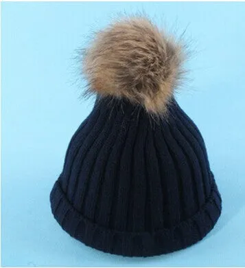 Women Spring Winter Hats Beanies Knitted Cap Crochet Hat Rabbit Fur Ear Protect Casual Cap