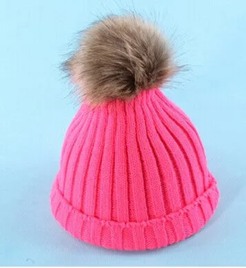 Women Spring Winter Hats Beanies Knitted Cap Crochet Hat Rabbit Fur Ear Protect Casual Cap