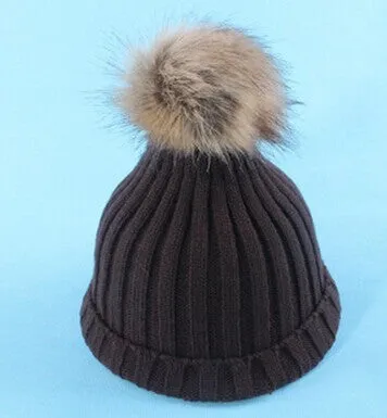 Women Spring Winter Hats Beanies Knitted Cap Crochet Hat Rabbit Fur Ear Protect Casual Cap