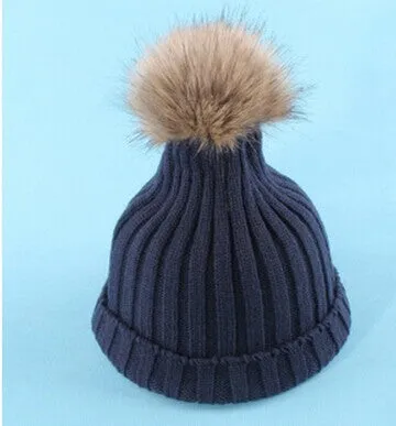 Women Spring Winter Hats Beanies Knitted Cap Crochet Hat Rabbit Fur Ear Protect Casual Cap